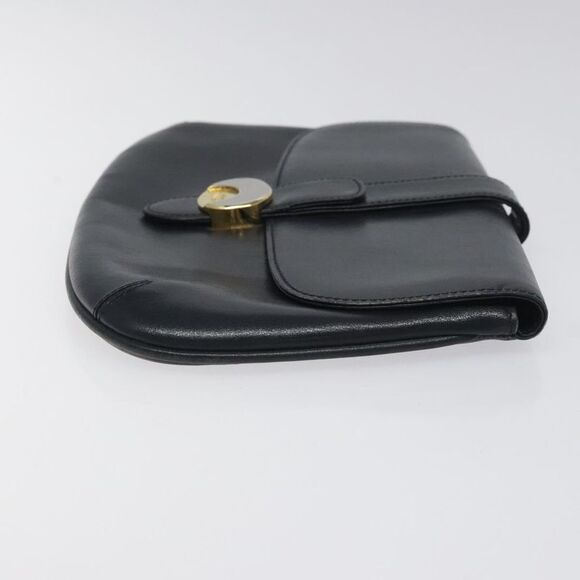 Gucci Interlocking G Navy Leather Clutch Bag (Pre-Owned) - Picture 3 of 16